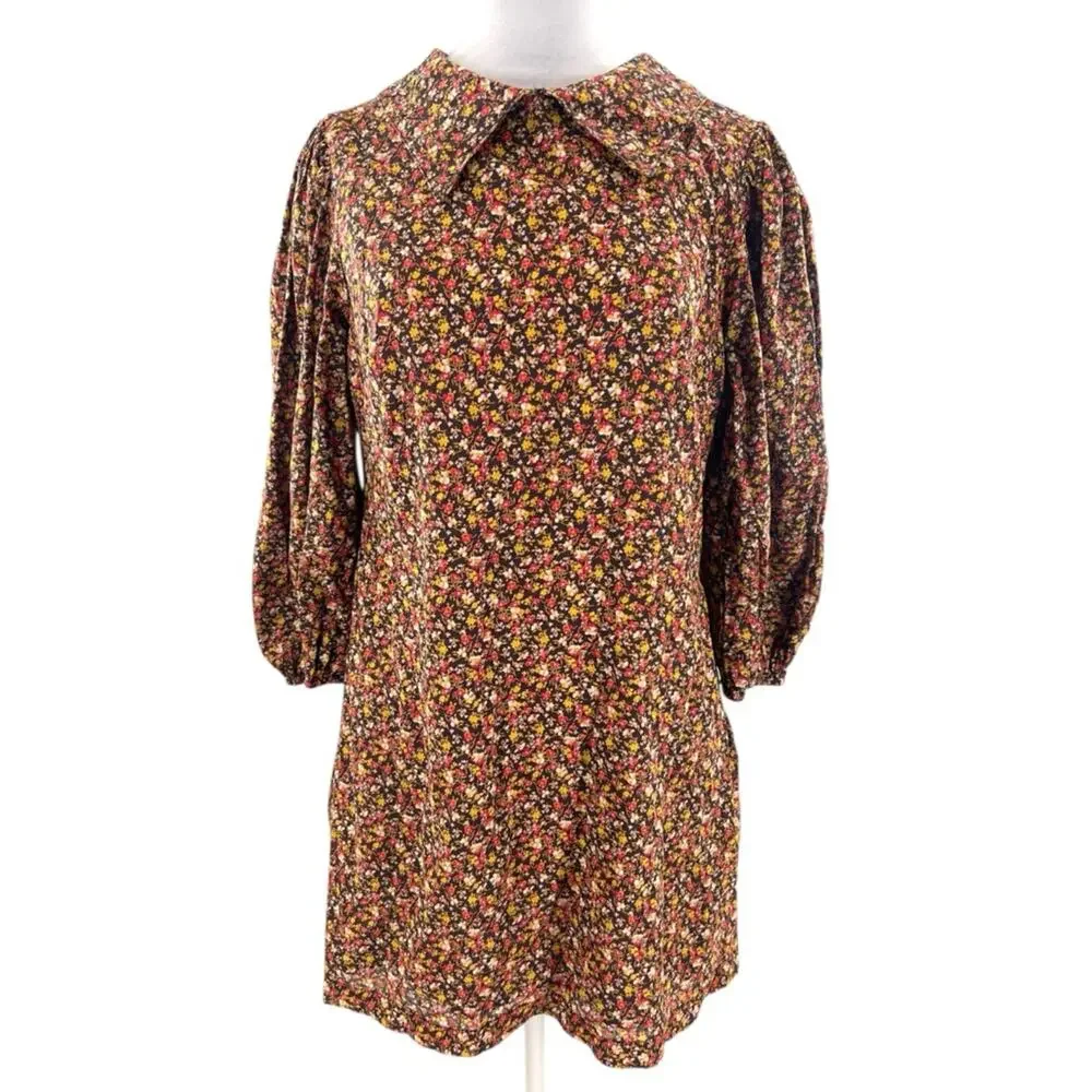 Free People Making‎ Plans Mini Dress floral sz 10